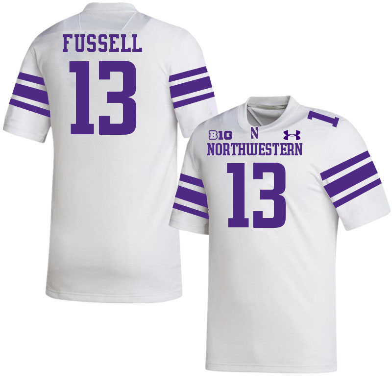 Northwestern Wildcats #13 Josh Fussell College Football Jerseys Stitched-White